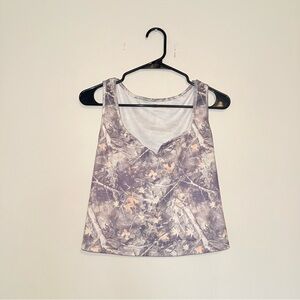 Purple and Gray Camouflage Tank Top